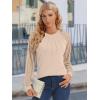 imageATHMILE Womens Long Sleeve Shirts Lace Tops Business Casual Outfits Dressy Fall Fashion BlousesOatmeal