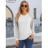 imageATHMILE Womens Long Sleeve Shirts Lace Tops Business Casual Outfits Dressy Fall Fashion BlousesWhite