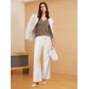 imageATHMILE Womens 34 Length Sleeve Tops V Neck Shirts Business Casual Dressy Blouse Loose Fit Basic Tee with PocketNutmeg