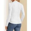 imageATHMILE Womens Casual Dressy Long Sleeve Tops Texture Mock Neck Blouses Trendy Business Casual Outfits Shirts Fall Clothes