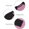 imageATHMILE Womens Long Sleeve Shirts Slim Fit Stretchy Color Block Slightly Cropped TopsPink Black Combo
