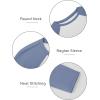 imageATHMILE Womens Long Sleeve Shirts Slim Fit Stretchy Color Block Slightly Cropped TopsWhite Blue Combo