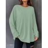 imageATHMILE Womens Oversized Long Sleeve T Shirts Basic Crewneck Tee Fall Tops Casual Workout Fashion Casual Y2K ClothesGreen