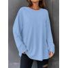 imageATHMILE Womens Oversized Long Sleeve T Shirts Basic Crewneck Tee Fall Tops Casual Workout Fashion Casual Y2K ClothesSky Blue