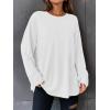 imageATHMILE Womens Oversized Long Sleeve T Shirts Basic Crewneck Tee Fall Tops Casual Workout Fashion Casual Y2K ClothesWhite