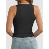 imageATHMILE Womens Double Lined Crop Tank Tops Casual Basic Shirts Sleeveless Workout Tops Cute Summer Clothes Teen GirlsBlack