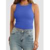 imageATHMILE Womens Double Lined Crop Tank Tops Casual Basic Shirts Sleeveless Workout Tops Cute Summer Clothes Teen GirlsBlue