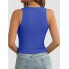 imageATHMILE Womens Double Lined Crop Tank Tops Casual Basic Shirts Sleeveless Workout Tops Cute Summer Clothes Teen GirlsBlue