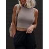 imageATHMILE Womens Double Lined Crop Tank Tops Casual Basic Shirts Sleeveless Workout Tops Cute Summer Clothes Teen GirlsGrey Purple