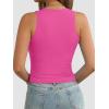 imageATHMILE Womens Double Lined Crop Tank Tops Casual Basic Shirts Sleeveless Workout Tops Cute Summer Clothes Teen GirlsHot Pink