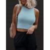 imageATHMILE Womens Double Lined Crop Tank Tops Casual Basic Shirts Sleeveless Workout Tops Cute Summer Clothes Teen GirlsLight Blue