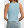 imageATHMILE Womens Double Lined Crop Tank Tops Casual Basic Shirts Sleeveless Workout Tops Cute Summer Clothes Teen GirlsLight Blue