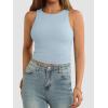 imageATHMILE Womens Double Lined Crop Tank Tops Casual Basic Shirts Sleeveless Workout Tops Cute Summer Clothes Teen GirlsLight Blue