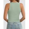 imageATHMILE Womens Double Lined Crop Tank Tops Casual Basic Shirts Sleeveless Workout Tops Cute Summer Clothes Teen GirlsLight Green