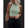 imageATHMILE Womens Double Lined Crop Tank Tops Casual Basic Shirts Sleeveless Workout Tops Cute Summer Clothes Teen GirlsLight Green