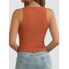 imageATHMILE Womens Double Lined Crop Tank Tops Casual Basic Shirts Sleeveless Workout Tops Cute Summer Clothes Teen GirlsOrange