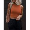 imageATHMILE Womens Double Lined Crop Tank Tops Casual Basic Shirts Sleeveless Workout Tops Cute Summer Clothes Teen GirlsOrange