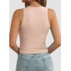 imageATHMILE Womens Double Lined Crop Tank Tops Casual Basic Shirts Sleeveless Workout Tops Cute Summer Clothes Teen GirlsPink