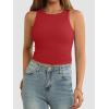 imageATHMILE Womens Double Lined Crop Tank Tops Casual Basic Shirts Sleeveless Workout Tops Cute Summer Clothes Teen GirlsRed