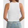 imageATHMILE Womens Double Lined Crop Tank Tops Casual Basic Shirts Sleeveless Workout Tops Cute Summer Clothes Teen GirlsWhite