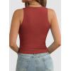 imageATHMILE Womens Double Lined Crop Tank Tops Casual Basic Shirts Sleeveless Workout Tops Cute Summer Clothes Teen GirlsWine Red