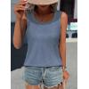 imageATHMILE Womens Loose Fit Casual Flowy Tank Tops Round Neck Trendy Sleeveless Summer Beach Clothes OutfitsGrey Blue