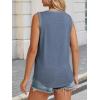 imageATHMILE Womens Loose Fit Casual Flowy Tank Tops Round Neck Trendy Sleeveless Summer Beach Clothes OutfitsGrey Blue