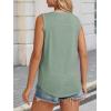 imageATHMILE Womens Loose Fit Casual Flowy Tank Tops Round Neck Trendy Sleeveless Summer Beach Clothes OutfitsGrey Green