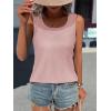 imageATHMILE Womens Loose Fit Casual Flowy Tank Tops Round Neck Trendy Sleeveless Summer Beach Clothes OutfitsPink