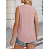 imageATHMILE Womens Loose Fit Casual Flowy Tank Tops Round Neck Trendy Sleeveless Summer Beach Clothes OutfitsPink