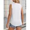 imageATHMILE Womens Loose Fit Casual Flowy Tank Tops Round Neck Trendy Sleeveless Summer Beach Clothes OutfitsWhite