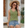 imageATHMILE Womens Tank Tops Summer V Neck Sleeveless Ribbed Button Casual Henley Basic ShirtsGreen