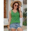 imageATHMILE Womens Tank Tops Summer V Neck Sleeveless Ribbed Button Casual Henley Basic ShirtsMint