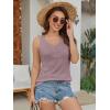 imageATHMILE Womens Tank Tops Summer V Neck Sleeveless Ribbed Button Casual Henley Basic ShirtsTaro