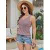imageATHMILE Womens Tank Tops Summer V Neck Sleeveless Ribbed Button Casual Henley Basic ShirtsTaro
