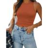 imageATHMILE Womens Double Lined Crop Tank Tops Casual Basic Shirts Sleeveless Workout Tops Cute Summer Clothes Teen GirlsOrange