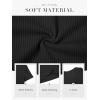 imageATHMILE Womens Short Sleeve V Neck Ribbed Knit Button T Shirts Henley Solid Color Summer TopsBlack
