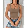 imageATHMILE Womens Square Neck Tank Top Sleeveless Double Lined Basic TopsTaffy