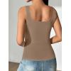 imageATHMILE Womens Square Neck Tank Top Sleeveless Double Lined Basic TopsTaffy