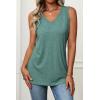 imageATHMILE Womens Tank Tops Loose Fit Casual V Neck Shirts Flowy Sleeveless Summer Soft Tee Basic Trendy OutfitsBlue Green