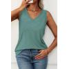 imageATHMILE Womens Tank Tops Loose Fit Casual V Neck Shirts Flowy Sleeveless Summer Soft Tee Basic Trendy OutfitsBlue Green