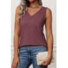 imageATHMILE Womens Tank Tops Loose Fit Casual V Neck Shirts Flowy Sleeveless Summer Soft Tee Basic Trendy OutfitsBurgundy