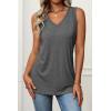 imageATHMILE Womens Tank Tops Loose Fit Casual V Neck Shirts Flowy Sleeveless Summer Soft Tee Basic Trendy OutfitsGrey