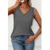 imageATHMILE Womens Tank Tops Loose Fit Casual V Neck Shirts Flowy Sleeveless Summer Soft Tee Basic Trendy OutfitsGrey