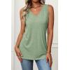 imageATHMILE Womens Tank Tops Loose Fit Casual V Neck Shirts Flowy Sleeveless Summer Soft Tee Basic Trendy OutfitsGrey Green
