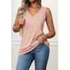 imageATHMILE Womens Tank Tops Loose Fit Casual V Neck Shirts Flowy Sleeveless Summer Soft Tee Basic Trendy OutfitsPink