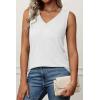 imageATHMILE Womens Tank Tops Loose Fit Casual V Neck Shirts Flowy Sleeveless Summer Soft Tee Basic Trendy OutfitsWhite