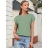 imageATHMILE Womens Tops Summer Basic T Shirts Business Casual Loose Fit Cap Sleeve Tee Cute Clothes Trendy Fashion OutfitsGrey Green