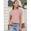 imageATHMILE Womens Tops Summer Basic T Shirts Business Casual Loose Fit Cap Sleeve Tee Cute Clothes Trendy Fashion OutfitsPink