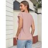 imageATHMILE Womens Tops Summer Basic T Shirts Business Casual Loose Fit Cap Sleeve Tee Cute Clothes Trendy Fashion OutfitsPink